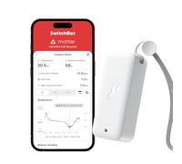 SwitchBot IP65 Indoor Outdoor Hygrometer Thermometer Wireless, 100m Bluetooth Range, Refrigerator Thermometer, Dewpoint/VPD/Absolute Humidity Sensor, 2-Year Battery Life, Free Data Storage