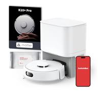 SwitchBot K10+ Roboter Staubsauger und Wischroboter mit Kartierung, Mini Roboter Staubsauger mit Selbstentleerungsstation für 70 Tage, LiDAR Navigation, Kompatibel mit Alexa, WiFi 2.4G