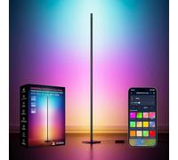 SwitchBot Matter RGBIC Floor Lamp, Warm & Cool White, LED Corner Lamp Works with Apple Home, Alexa, Google Home, Music Sync, Scene Modes, Colour Changing Standing Lamp for Living Room, Bedroom