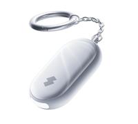 SwitchBot Personal Safety Alarm for Women, 130dB Loud Siren with Strobe LED Light, IP65 Waterproof Self-Defense Keychain with Location Alerts & Notifications, Perfect for Women, Kids & Elderly, White