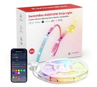 SwitchBot RGBICWW LED Strip Light 5M, 72LEDs/m Matter Strip Lights Compatible with Apple Home, Alexa, Google Home, 16 Million Colors, Music Sync, DIY Color Changing LED Lights for Bedroom, Party, TV