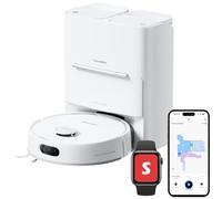 SwitchBot S20 Robot Vacuum Cleaner with Mop, 10000Pa Powerful Suction, AI Obstacle Avoidance, Auto Mop Washing and Drying, Auto Refilling and Drainage Anti-Tangle System Support Matter and Apple Home