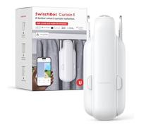 SwitchBot Smart Automatic Curtain Opener - Bluetooth Remote Control with App/Timer, Upgraded Performance Motor, Add SwitchBot Hub to Make it Work with Alexa, Google Home, HomeKit(Curtain 3, U Rail)