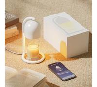 SwitchBot Smart Candle Warmer Lamp with Gift Box, Matter-Enabled Candle Heater for Apple Home & Alexa, Timer and Dimmer Electric Wax Melter for Birthday, Housewarming Gift, Elegant Home Decor, White