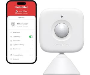 SwitchBot Smart Motion Door Sensor - Wireless Home Security System, PIR Motion Detector Alert, Add SwitchBot Hub Mini to be Compatible with Alexa