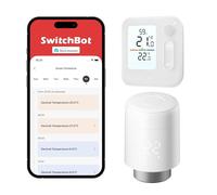 SwitchBot Smart Radiator Thermostat, Bluetooth Thermostat with App Scattering & Scheduling, Energy Saving, Easy Installation, Compatible with Alexa, Apple Home & Home Assistant (Hub Required)