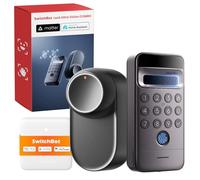 SwitchBot WiFi Smart Lock Ultra with Keypad Vision Pro, 3D Face & Palm Vein Recognition, Contactless Unlock, Fits Euro Profile Cylinder, Supports Matter, Alexa, Google, IFTTT