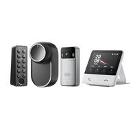 SwitchBot WiFi Smart Lock Ultra with Video Doorbell, Touchscreen Keypad & Fingerprint Door Lock, Fits Existing Euro Profile Cylinder, IP65 Weatherproof, Supports Matter, Alexa, Google, IFTTT