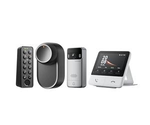SwitchBot WiFi Smart Lock Ultra with Video Doorbell, Touchscreen Keypad & Fingerprint Door Lock, Fits Existing Euro Profile Cylinder, IP65 Weatherproof, Supports Matter, Alexa, Google, IFTTT