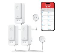 SwitchBot WiFi Water Sensor No Hub Required 3Pack, Smart Water Leak Detector 100dB Adjustable Alerts & App Alerts IP67 Waterproof Wireless Detector for Home with 1m(3.28ft) Sensing Cable