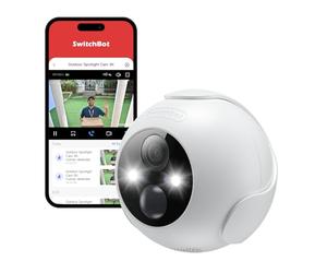 SwitchBot Wireless Security Camera 2K, Waterproof Outdoor Camera with 10000mAh Battery Powered, Color Night Vision, AI Human/Pet Motion Detection, Alexa Compatible, 256GB Local & Cloud Dual Storage