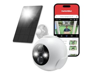 SwitchBot Wireless Security Camera Kit for Home Security, 2K Outdoor Camera with Solar Panel, Uninterrupted Surveillance, Colour Night Vision, AI Human/Animal Motion Detection, Alexa Compatible, WiFi