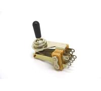Switchcraft 3 Way Position 4 Pole Toggle Switch with Black Button Guitar Pickup Double Angled Neck 9 Pins Pre-soldered