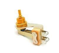Switchcraft 3-Way Selector Lever Switch for Guitar Pickup Angled 5 Pins Pre-soldered Gold