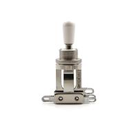 Switchcraft 3-Way Short Toggle Switch with Genuine Switchcraft Tip (White) - for Electric Guitar