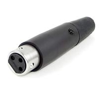 Switchcraft A3FB 3-Pin Female XLR Cable Mount Plug, Black Finish