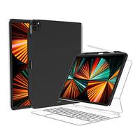 SwitchEasy CoverBuddy 12.9" iPad Pro Case 2021-2022 with Pencil Holder (5-6 Gen) - Compatible with Magic Keyboard, Smart Keyboard Folio (Keyboard, Stand & Trackpad are Not Included) - Black