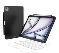 SwitchEasy CoverBuddy Lite for 2024 &2025 iPad Air 11" - Case Compatible with Magic Keyboard for iPad Air (M2/M3), with Apple Pencil Pro Pencil Holder - Black