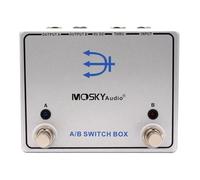 Switcher Pedal for MOSKYAUDIO A/B Switch Box Effect Channel Signal Router to Two Amp Paths with Thru for Tuner, Metal Housing, 90 x 120 x 50 mm