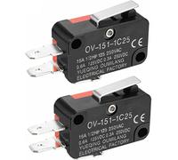 Switches Limit Switch 10PCS V-151-1C25 15A Micro Limit Switch Push Button SPDT Momentary Snap Action Inching Switch, Travel Switch Switches