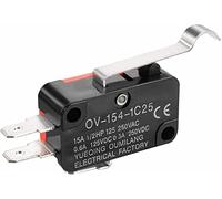 Switches Limit Switch 10pcs V-154-1C25 Long Handle Roller Snap Action Push Button SPDT Momentary On-Off Micro Limit Switch 15A 250V Red/Black Switches