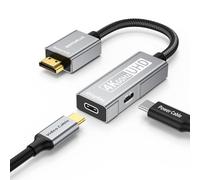 SWITCHFLUX HDMI to USB C Adapter,4K60Hz Uni-Directional HDMI Male (Source) to USB C Female (Display) Converter for XREAL One,Air 2 Pro,VITURE Pro,RayNeo Air 2s,PS5,Switch,Xbox,Laptop,Portable Monitors