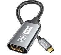 SWITCHFLUX USB-C to HDMI 2.1 Adapter | 8K@60Hz,4K@144Hz,2K@165Hz High-Speed USB Type C 3.1 to HDMI 8K Converter [Thunderbolt 3/4 Compatible] for MacBook Pro/Air,iPad, Other USBC Laptops
