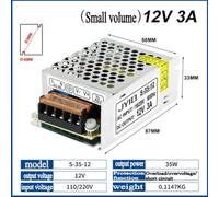 Switching Power Supply Transformer 12V 24V 25W-350W AC to DC Adapter for LED Strip Lighting, Metal Housing with Overload Short Circuit Protection