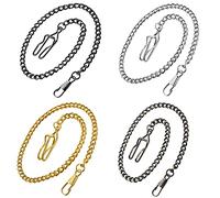 SwitchMe 14.7 inch (37.5 cm) Pocket Watch Chain Purse Chains (Mix Color 4-Pack)