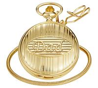 SwitchMe Personalized Engraved Pocket Watch - Engraved Dad, Grandpa for Father's Day, Birthday Gift, Men's Quartz Pocket Watch with Chain, PK060841-dad