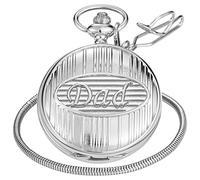 SwitchMe Personalized Engraved Pocket Watch - Engraved Dad, Grandpa for Father's Day, Birthday Gift, Men's Quartz Pocket Watch with Chain, PK060840-dad