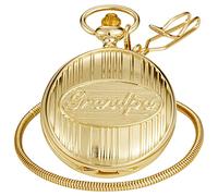 SwitchMe Personalized Engraved Pocket Watch - Engraved Dad, Grandpa for Father's Day, Birthday Gift, Men's Quartz Pocket Watch with Chain, PK060851