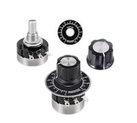 Switian 2 pcs RV24YN20S B203 20K Ohm Rotary Potentiometer with Carbon Foil Mono Film Speed Control Inverter Motor Speed Control + 2pcs A03 Rotary Knob + 2pcs Dial
