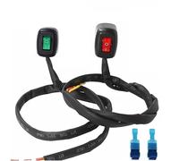 Switian 2Pcs Paste Type Switch Car Push Button Switch with Red/Green LED Light ON/Off DC 12V/10A 24V/5A DIY Car Switch SPST Rocker Switch with 60cm Cable for Car Boat Truck RV and Various Lanterns