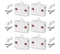 Switian Auto On/Off Cabinet Light Switch 1A 250V - 6 Pack Push Activated Door Sensor, Universal White Switch for Wardrobes, Pantries, Kitchen & Storage Units