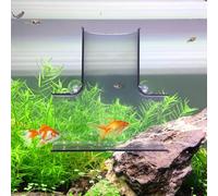 Switior Betta Fish Tank Tube Tunnel, Betta Fish Tank Accessories for Rest, Play, Hide,Betta Fish Tank Decor Six Colors(T-Shape)(Transparent Black)