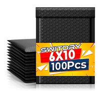 Switory Padded Envelopes A5 Bubble Mailers Packaging Bags 100pcs 6x10In Black Small Envelopes
