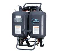 SwitZer 10 Gallon Dual Tank Soda & Abrasive Blasting Machine Portable Pressure Sand Blaster with 8ft Hose, Pressure Gauge & 3-Way Control Gun for Car Rust, Wheel Restoration, Metal Surface Cleaning