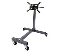 SwitZer 1000lbs Engine Stand Gearbox Support 450kg Heavy Duty Steel Structure Swivel Transmission Jack 360 Degree Rotation 4 Wheels Adjustable Mounting Arms Car Trolley Garage Workshop, Grey