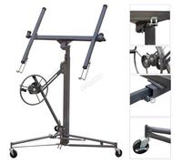 Switzer 11Ft Drywall Lift Hoist Caster Plaster Board Panel Sheet Crane Plate Lifter Grey