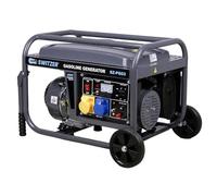 SwitZer 2800W Petrol Generator 230V with Hand Start & Wheels, Portable Power Generator for Home Garden Backup, Open Frame, Camping & Outdoor Use