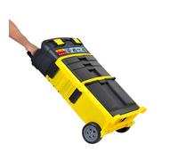 Switzer 3-In-1 Rolling Stackable Toolbox With Wheels, Telescopic Pull Handle, Top Lift-Up Compartment