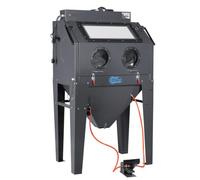 SwitZer 350L Front Opening Sandblasting Cabinet with 1100W Motor, External Lighting & Foot Pedal Control, Heavy Duty Steel Blast Cabinet with 30L Media Capacity for Rust Removal & Parts Cleaning