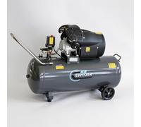 SwitZer Air Compressor 3HP 8.8CFM 100L Litre LTR 50HZ 230V 8 Bar Tank Twin Cylinder Pump with Wheel Handle SZ-AC-007 Grey