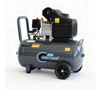 SwitZer Air Compressor 50L Litre Tank 2.5HP 8 BAR Pressure 230V 50HZ 6.7CFM with Wheel Handle Grey AC001 Direct Drive