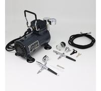 SwitZer Airbrush Compressor Kit AS18 Dual Action Air Brush Gun Nail Tattoo Paint