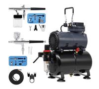 Switzer Double Action Airbrush Kit Air Compressor With Tank AS186