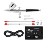 Switzer Dual Action Airbrush Kit Spray Gun 0.2/0.3/0.5mm Nozzles, 7Cc Cup