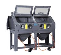 Switzer Heavy Duty 880L Dual Station Sandblasting Cabinet Double Dust Collector