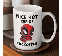 Switzer Kreations Dead-pool Nice Hot Cup Of offee Mug, Funny Saying, Cool Christmas, Birthday, Anniversary, Holiday or Graduation Gift - Ceramic White - 15 Oz Novelty